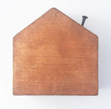 Load image into Gallery viewer, Wooden House Ornament 7th Anniversary Gift Copper Gifts Copper Decor