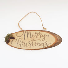 Load image into Gallery viewer, Natural Wood Christmas Sign