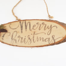 Load image into Gallery viewer, Natural Wood Christmas Sign