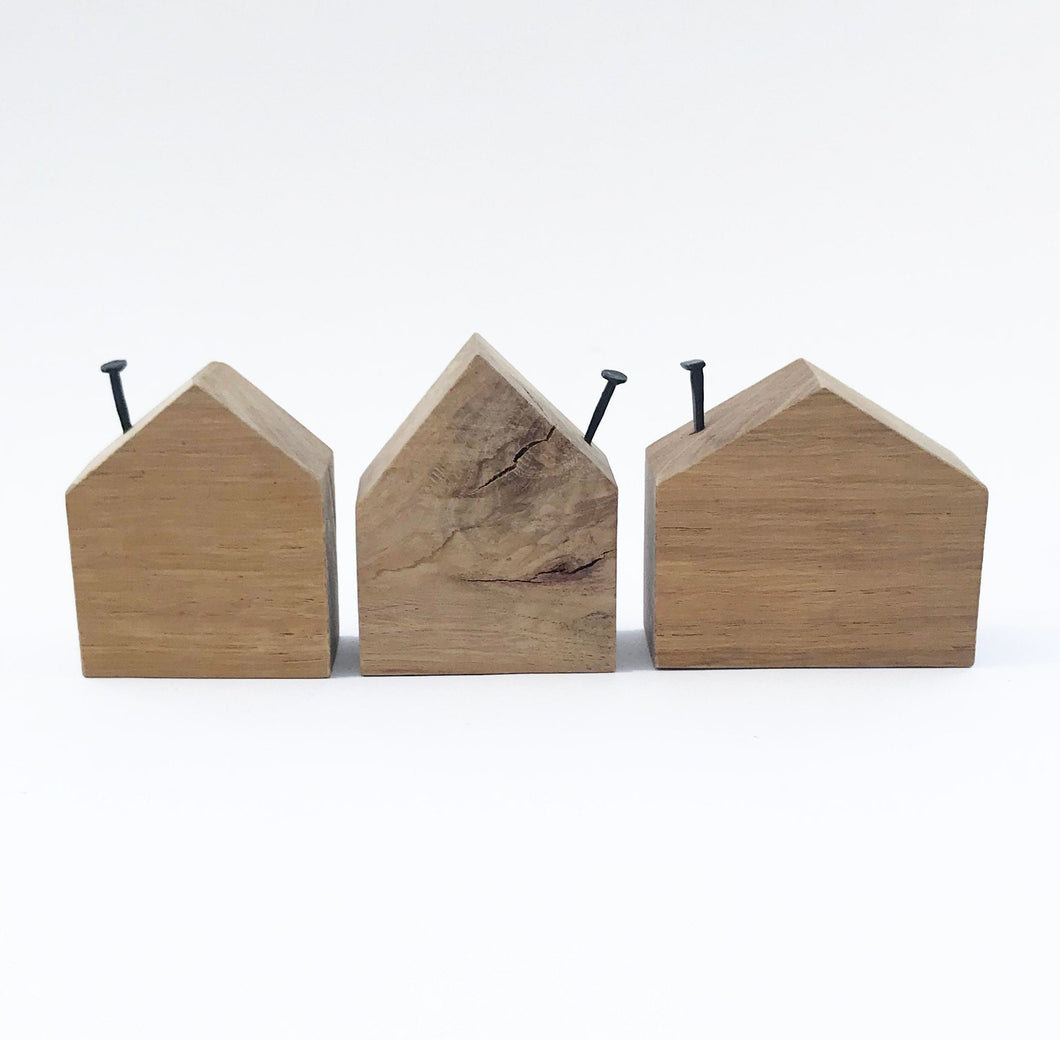 Wooden House Blocks Wooden Ornaments Wood Decor Wood Gifts Unpainted Wooden Block Houses