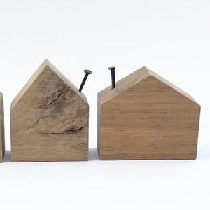 Wooden House Blocks Wooden Ornaments Wood Decor Wood Gifts Unpainted Wooden Block Houses