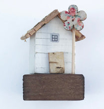 Load image into Gallery viewer, Mini Decorative Wooden House with Floral Tree Miniature Ornaments