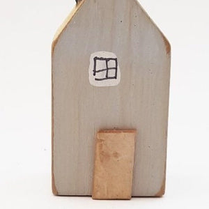Grey Tiny Wood House Miniature Wooden Houses Tiny Houses Knick Knacks Rustic Wood Mini Art Tiny Gifts Mini House Wooden Houses