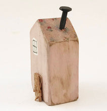 Load image into Gallery viewer, Pink House Primitive House Decor Tiny Wooden House