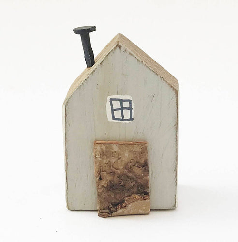 Miniature House with Floral Decoupage Reverse Wooden Ornaments Wooden Gifts