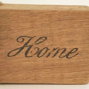 Home Wood Block Sign Shelf Decor