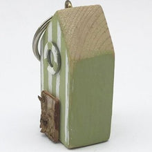 Load image into Gallery viewer, Nautical Key Ring Beach Hut Wood Key Ring Wooden Accessories