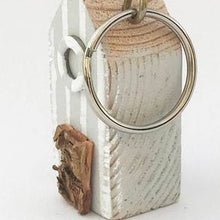 Load image into Gallery viewer, Beach Hut Keyring Wood Keychain Nautical Gifts