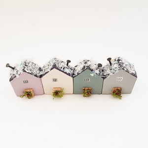Christmas Wooden Houses Holiday Decor