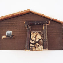 Load image into Gallery viewer, Rustic Wooden Log Cabin Cabin Christmas Ornament