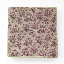 Load image into Gallery viewer, Pink Floral Wood Coaster Set