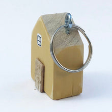 Load image into Gallery viewer, Yellow House Keychain Wood