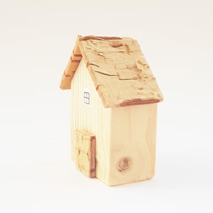 Tiny Wooden House Natural Wooden Ornaments Tiny House Gift