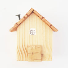 Load image into Gallery viewer, Tiny Wooden House Natural Wooden Ornaments Tiny House Gift
