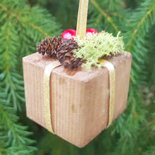 Load image into Gallery viewer, Miniature Present Christmas Tree Ornaments Rustic Holiday Decor