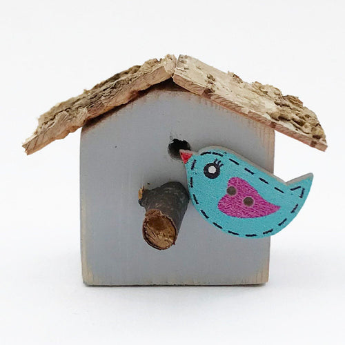 Small Fridge Magnet Bird House Magnets Wood