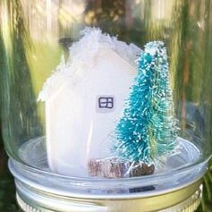 Christmas Cottage in a Jar Christmas Decorations Christmas Wooden House Christmas House Figurine Christmas Baubles Tree Decorations Ornament