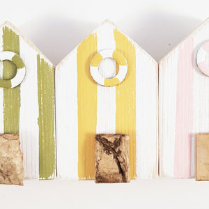 Wooden Beach Huts Beach Bathroom Decor Nautical Decor - Painted in colours of your choice