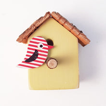 Load image into Gallery viewer, Bird House Magnet Wood Fridge Magnets Yellow Kitchen Accessories Handmade Gifts