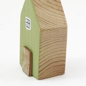 Wooden Magnet Green Miniature House Refrigerator Decals