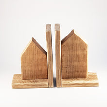 Load image into Gallery viewer, Rustic Wood Bookends Handcrafted Wood Book Ends Book Storage Book Organisation Wooden Home Decor Reading Modern Style Bookends Library Decor
