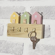 Load image into Gallery viewer, Key Holder with Tiny Houses Key Storage