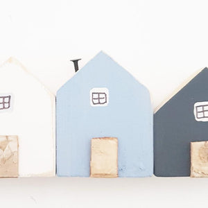 Little Houses Shelf Decor Wooden House Decor - Painted in a colour of your choice