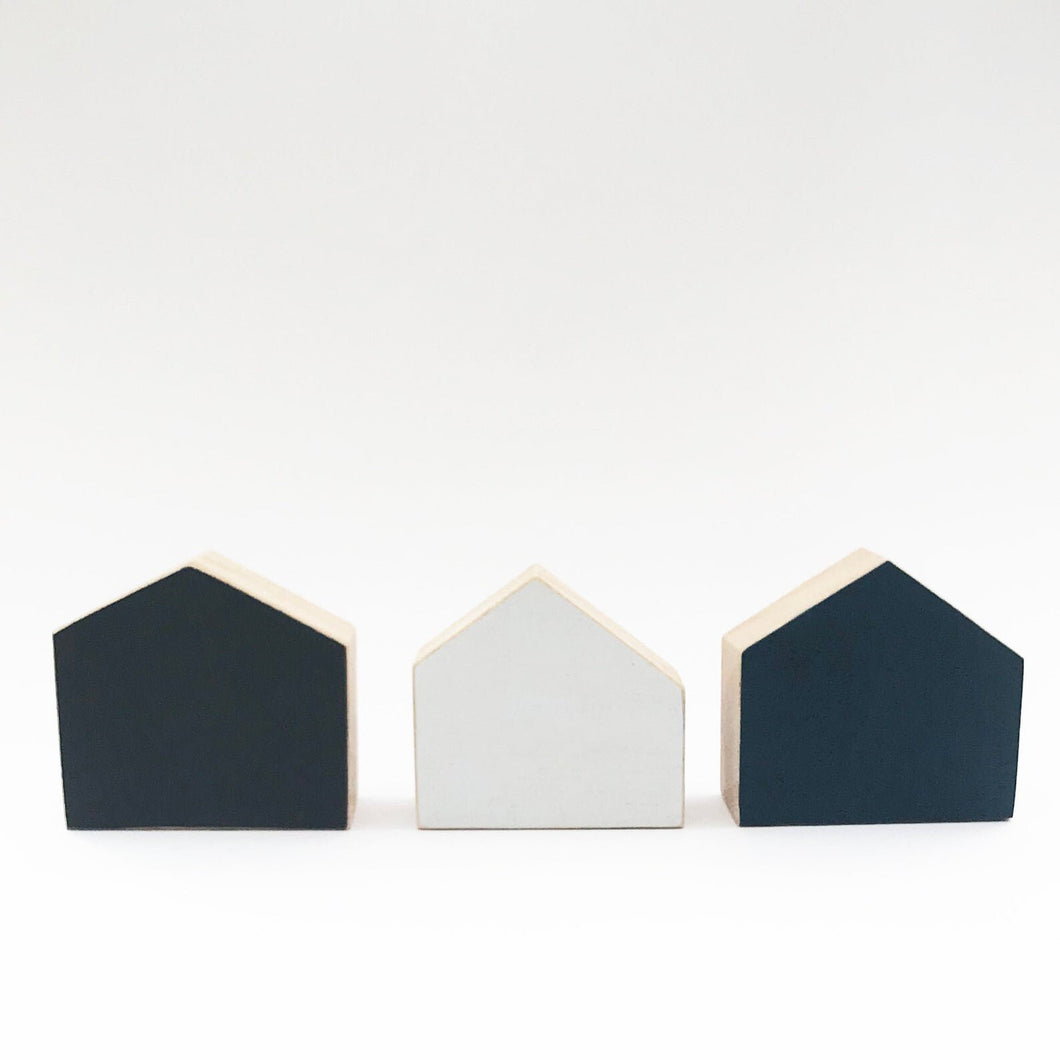 Modern Decorative Objects Wooden Houses Wood Shelf Decor - Painted in colours of your choice