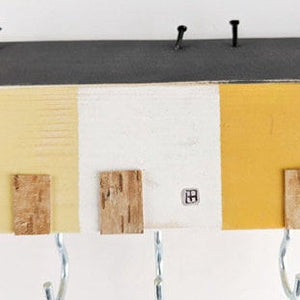 Wooden Houses Key Holder for Wall