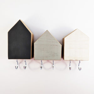Key Holder Houses Key Hooks for Wall Painted in a colour of your choice