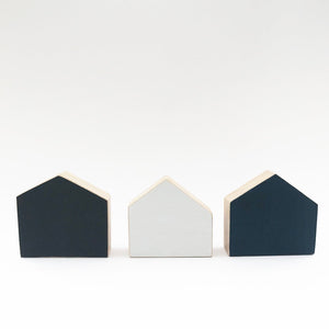 Wooden House Shapes Wooden Decor Wood Houses - Painted in a colour of your choice