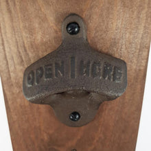 Load image into Gallery viewer, Wood Wall Mounted Bottle Opener Home Bar Decor - Painted in a colour of your choice