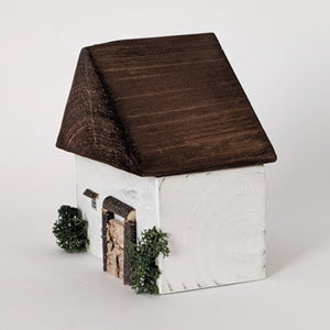 Wooden House New Home Gift Shelf Decor - Painted in a colour of your choice - Can be personalised